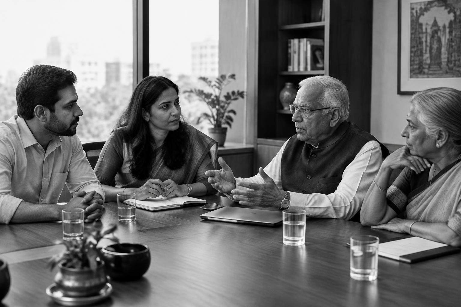 An Indian multigenerational family enterprise discussing governance